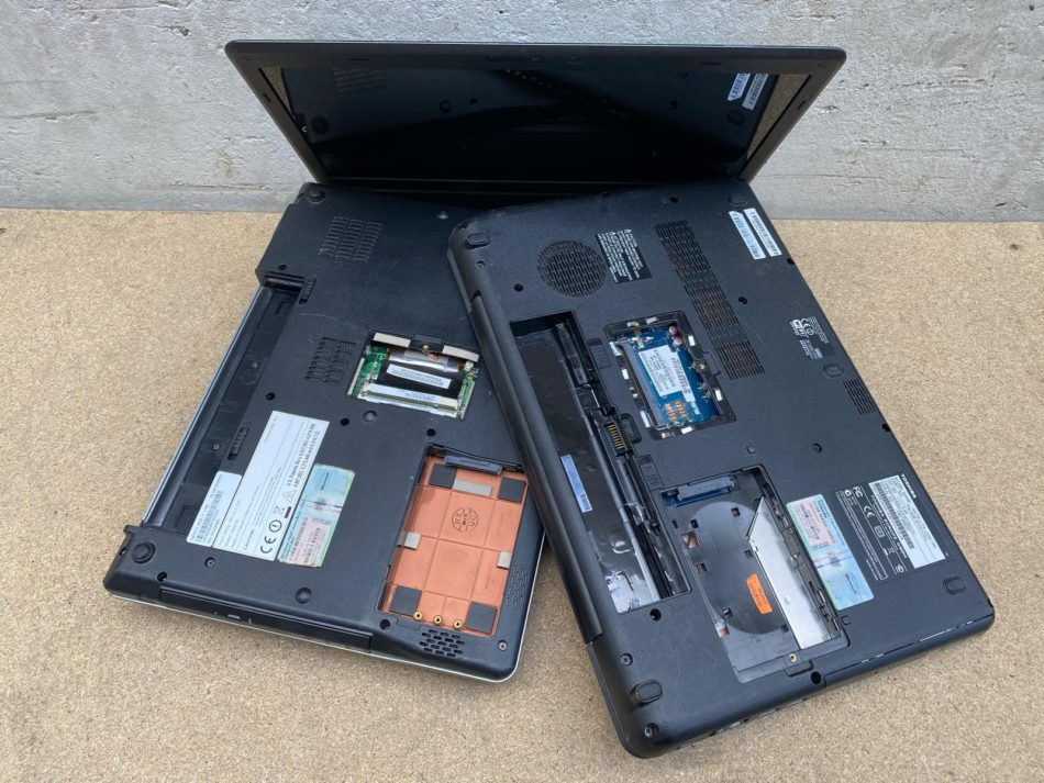 Laptop beroofd zonder batterij recyclen